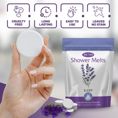 We-Tab lavender-aroma-release delivers spa-like scent as steam activates.