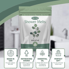 We-Tab Shower Steamers 10-pack box open highlighting gift ready packaging