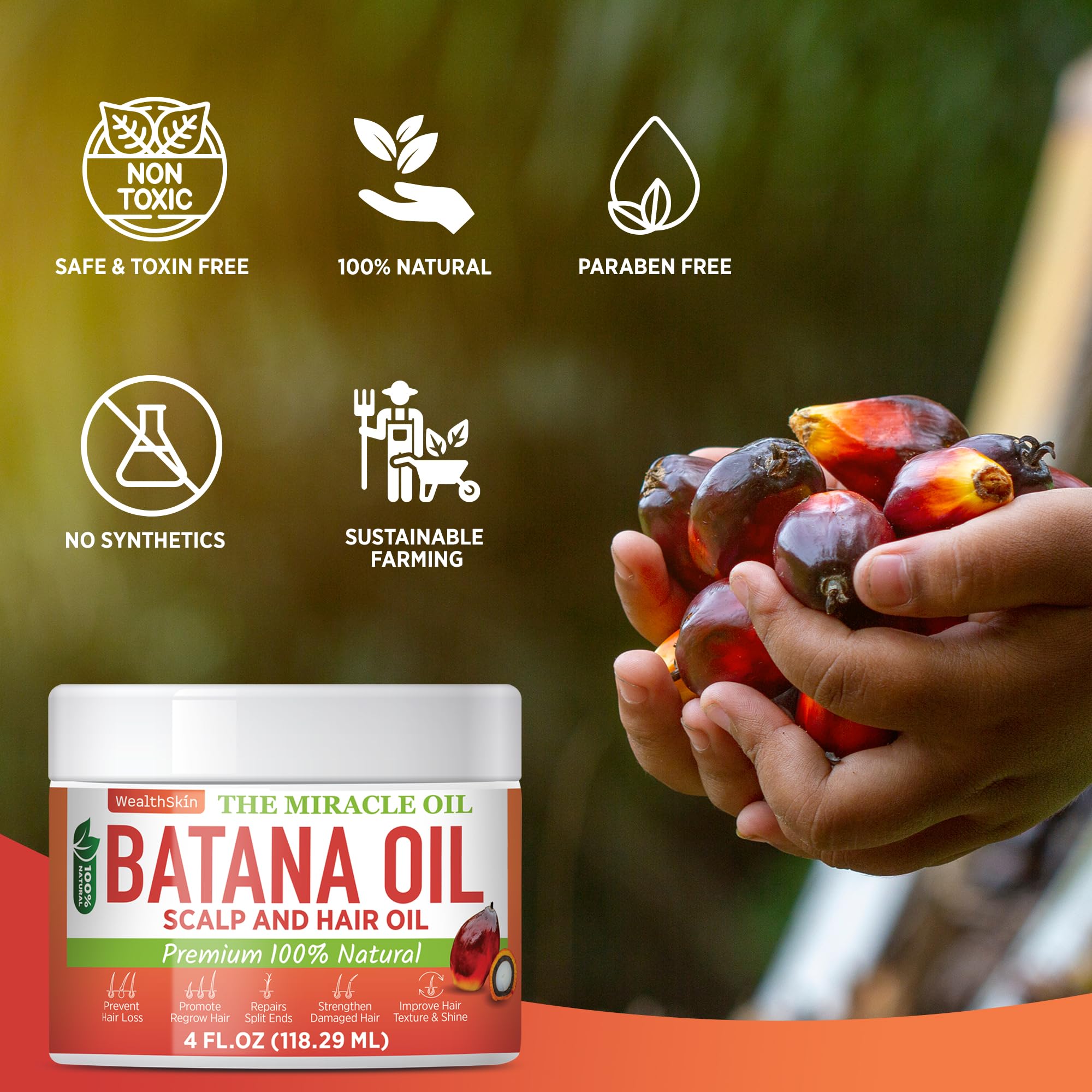 Wealthskin Batana Oil origin Honduras signals sustainable farming.