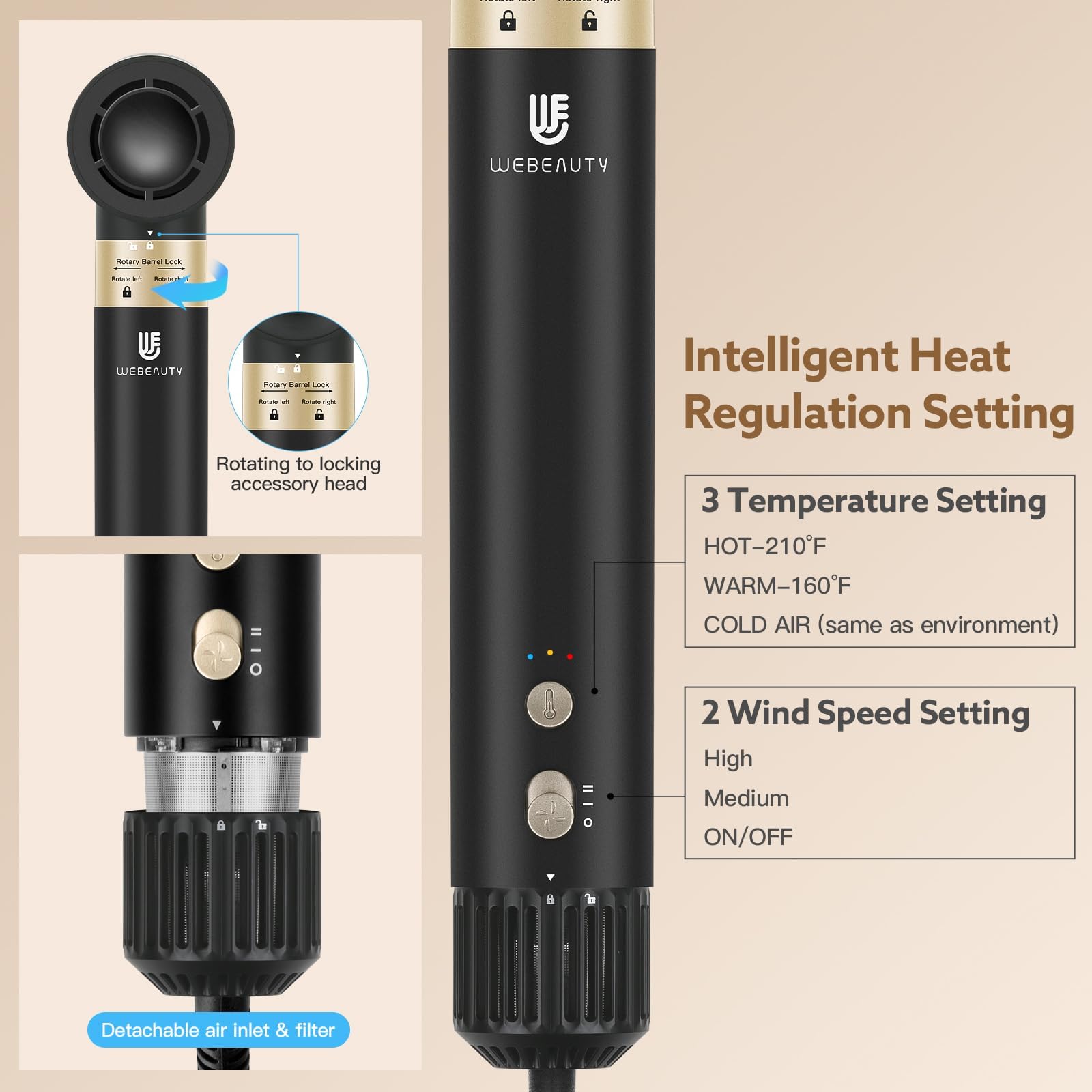 WeBeauty 5-in-1 ionic care reduces frizz during drying
