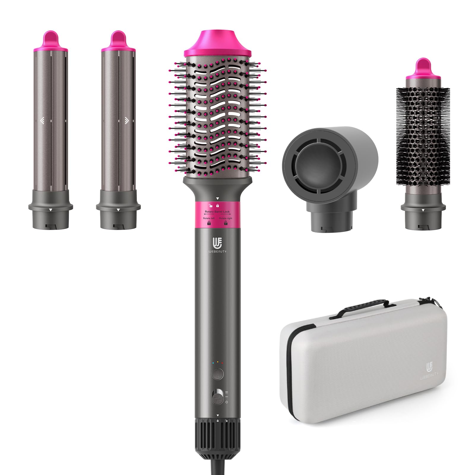 WeBeauty 5 in 1 hot air brush front view for fast drying and smooth shine