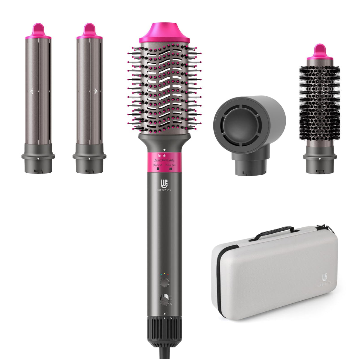 WeBeauty 5 in 1 hot air brush front view for fast drying and smooth shine