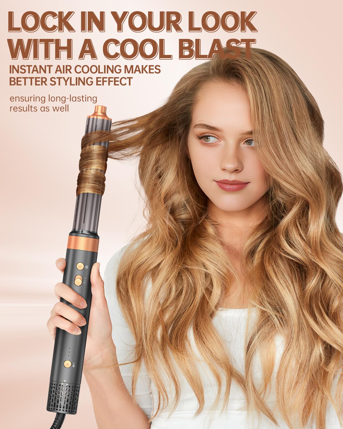 WeBeauty ceramic coating and negative ions deliver frizz control and shine for smoother results.
