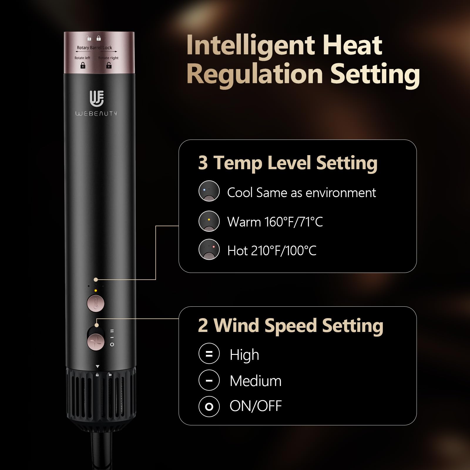 WeBeauty hair dryer lightweight travel-ready build for on-the-go styling