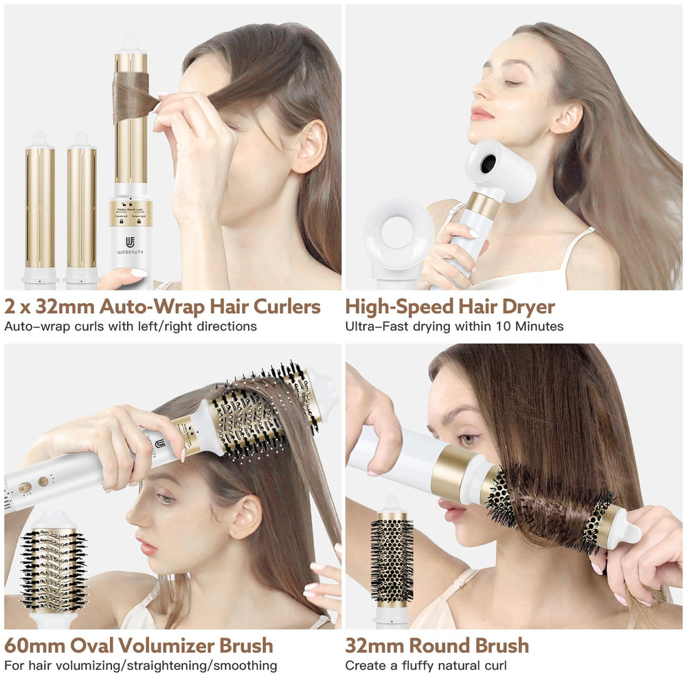 webeauty hot air brush curl attachment right for symmetric curling