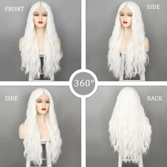 WECAN wig middle-part with soft silky fiber enables versatile styling and comfortable daily wear
