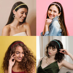 Banda satén antideslizante de Wecoe para mujeres y niñas, ideal para fiestas.