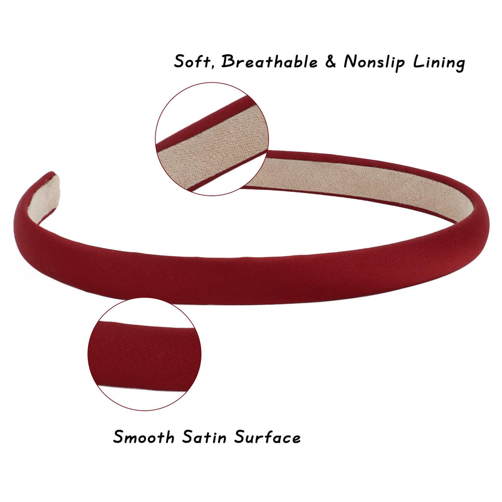 Tamaño estirable de banda satén Wecoe para cabezas de mujeres y niñas.
