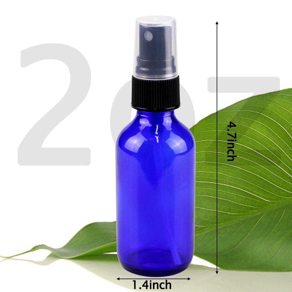 Wedama 2oz glass spray bottle packaging highlights eco-friendly reusable design.