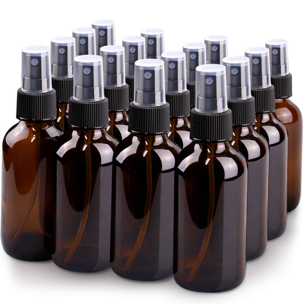 Wedama amber glass spray bottle 4oz set for precise herb and plant spraying.