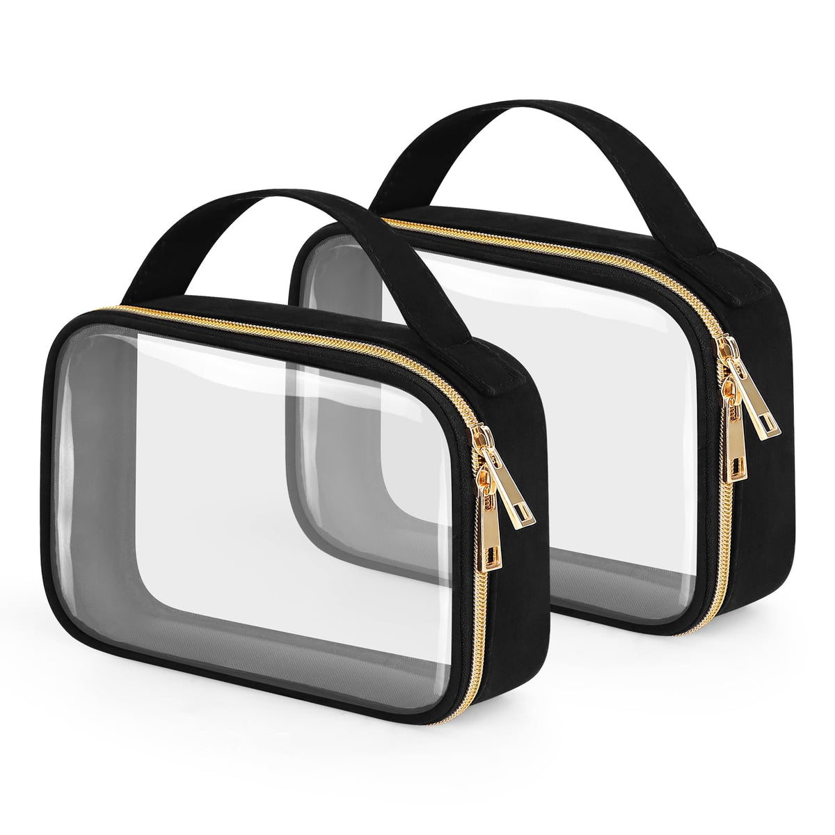 Wedama Clear Toiletry Bag front view with clear spacious compartment for organized travel.