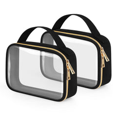 Wedama Clear Toiletry Bag front view with clear spacious compartment for organized travel.