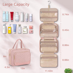 Wedama large capacity makeup bag fits toiletries and skincare essentials
