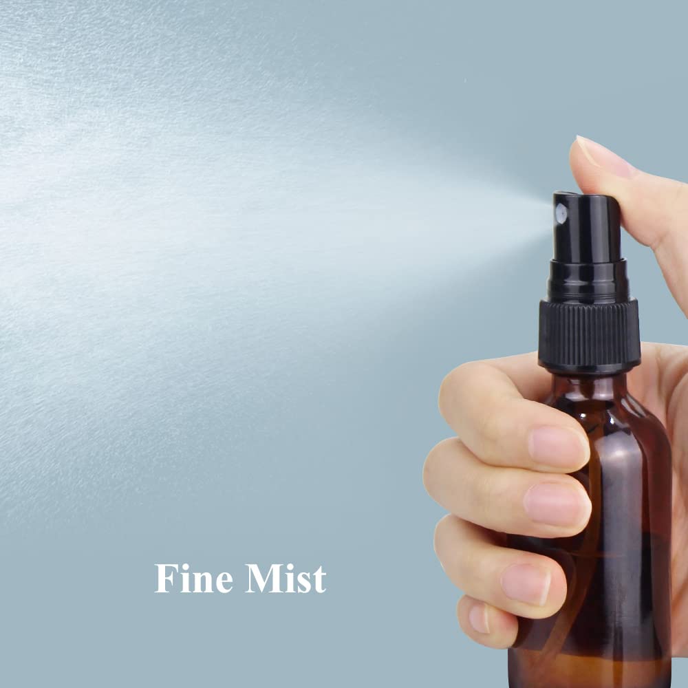 Wedama spray bottle amber glass 2oz pack front highlights compact, refillable design for home use