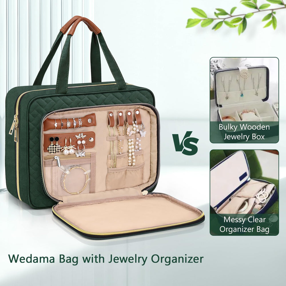 Wedama front jewelry compartment detail for easy jewelry access