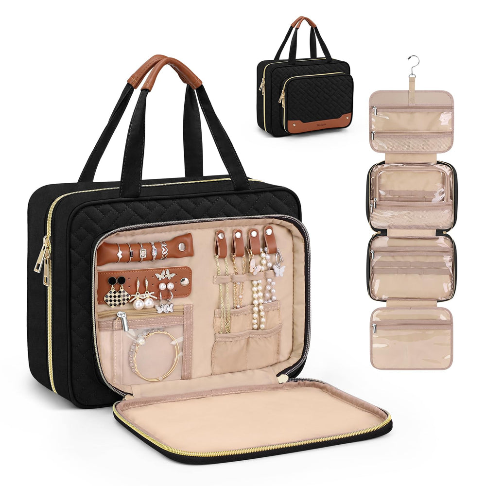 Wedama Toiletry Bag hanging hook ready for easy access on trips