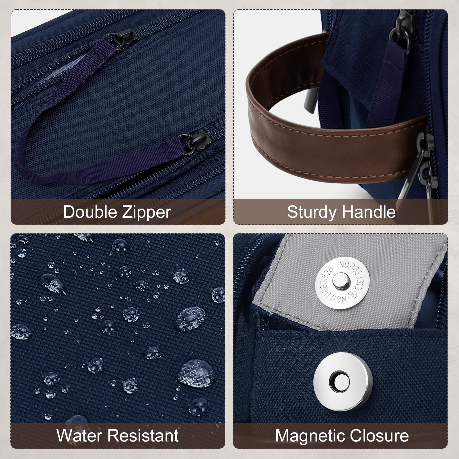 Wedama toiletry bag inner compartments with mesh pockets keep bottles upright and organized