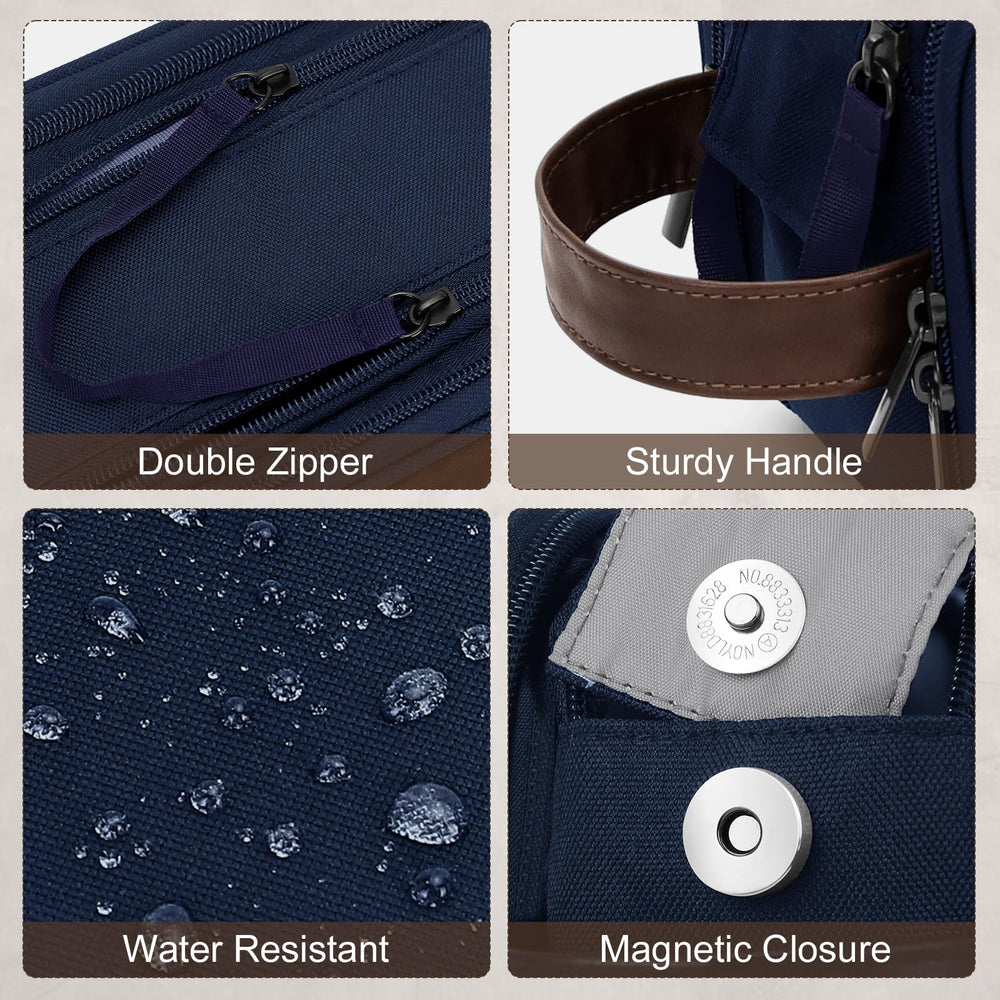 Wedama toiletry bag inner compartments with mesh pockets keep bottles upright and organized