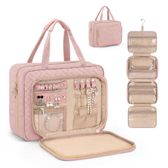 Wedama toiletry bag with jewelry compartment keeps rings and necklaces organized on trips