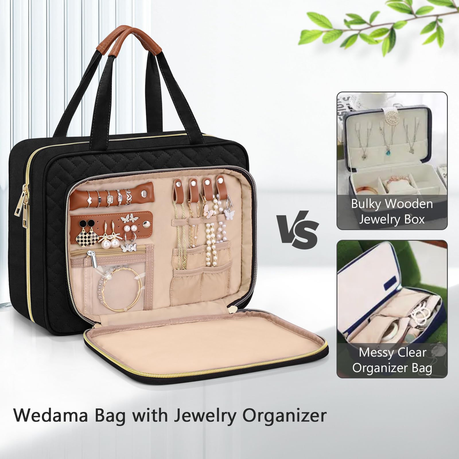 Wedama Toiletry Bag large capacity holding cosmetics and toiletries
