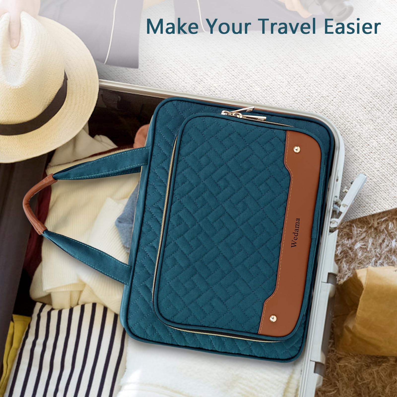 Wedama toiletry bag suits business trips, vacations, gym, camping, or family outings
