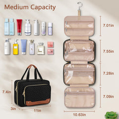 Wedama toiletry bag open layout highlights main rooms for easy access to essentials