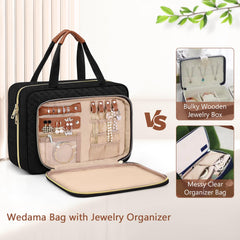 Wedama toiletry bag rolled dimensions show compact packing for short trips
