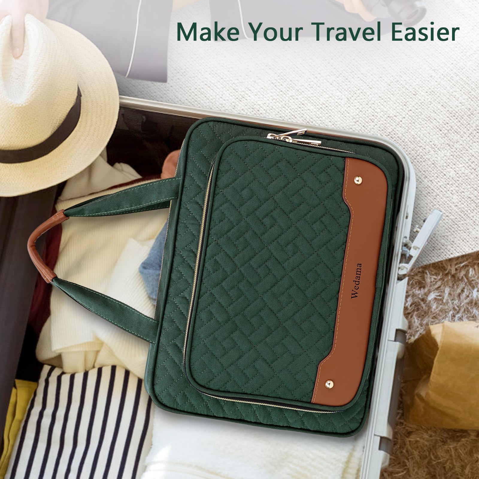 Wedama dark green travel bag ready for trips and weekends