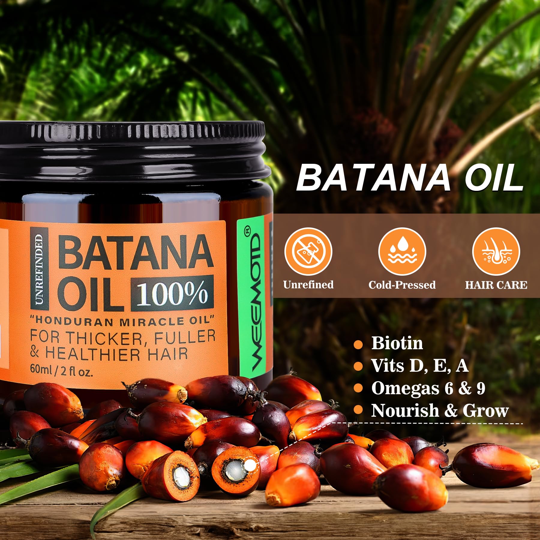 WEEMOTD Batana Oil origin Honduras map emphasizes authentic regional source.