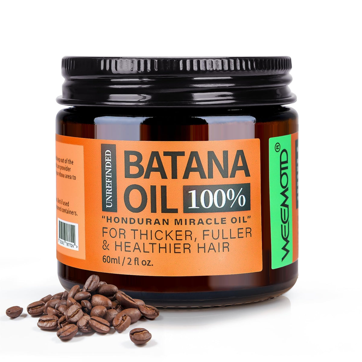WEEMOTD Batana Oil bottle front shows pure formula for hair nourishment.