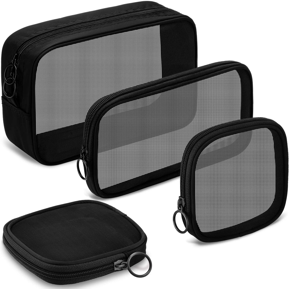 Weewooday mesh makeup bag transparent design for quick access to cosmetics on the go