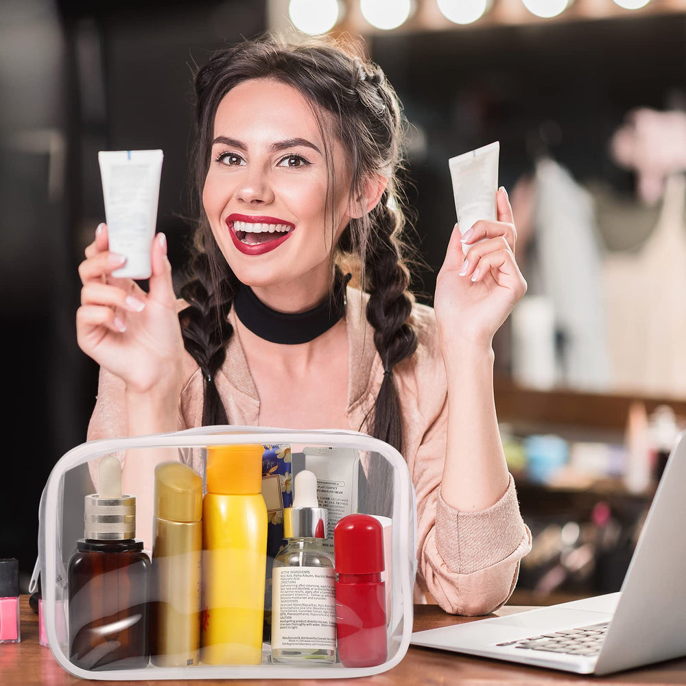 Weewooday transparent case keeps toiletries portable and easily accessible on trips.
