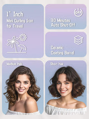 WEEYUM travel curling iron LED display shows precise temperature for control.