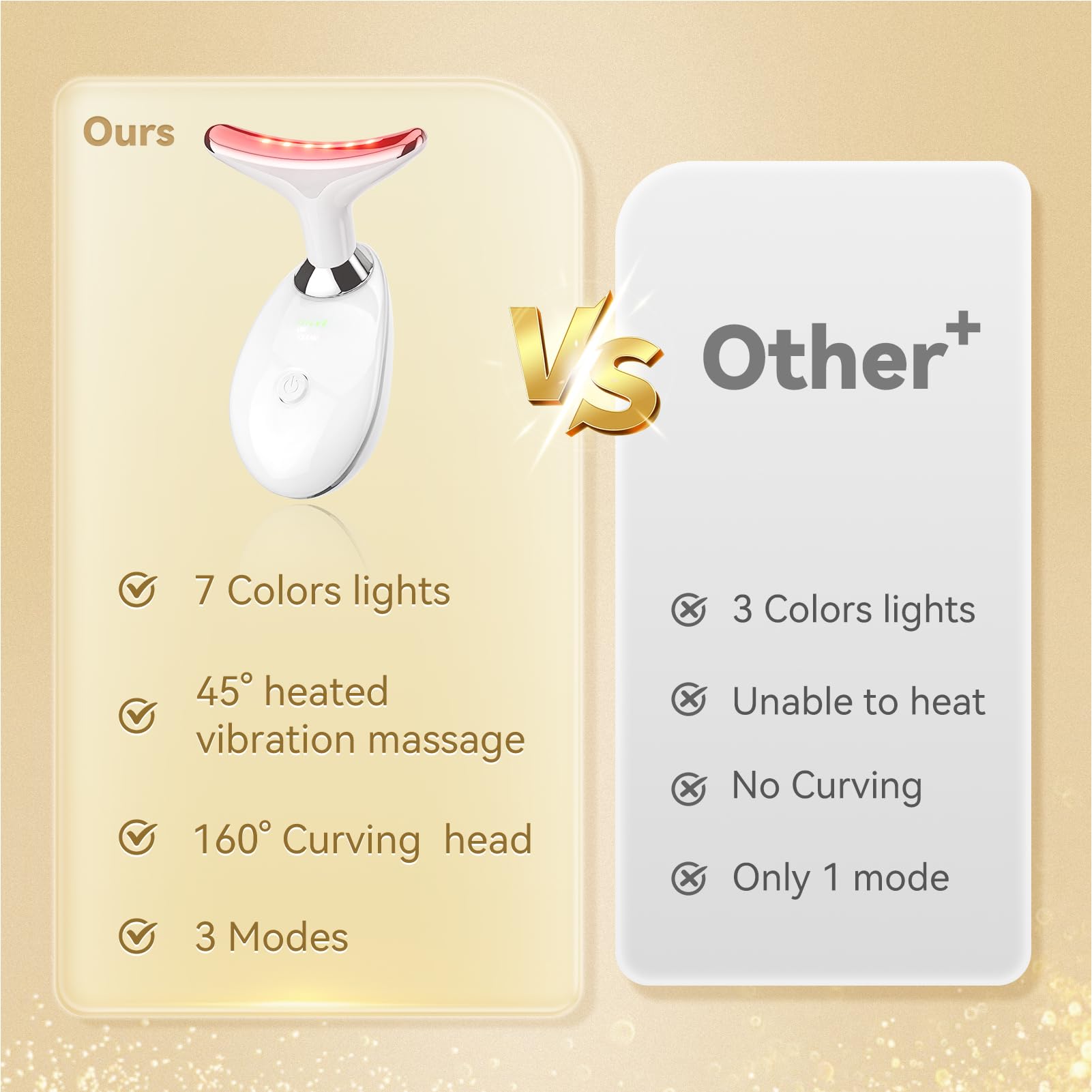 WEIGFAHEN 160-degree curved massage head glides across face and neck