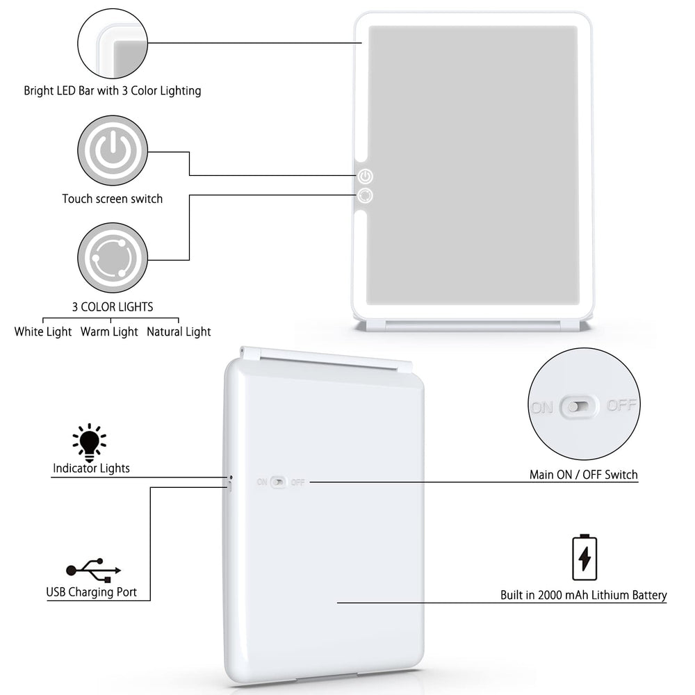 WEILY gift-ready lighted mirror, a thoughtful present for makeup lovers.