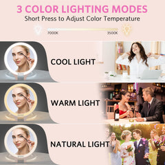 WEILY magnifying mirror with 3-color lights enhances daily makeup under varied illumination.
