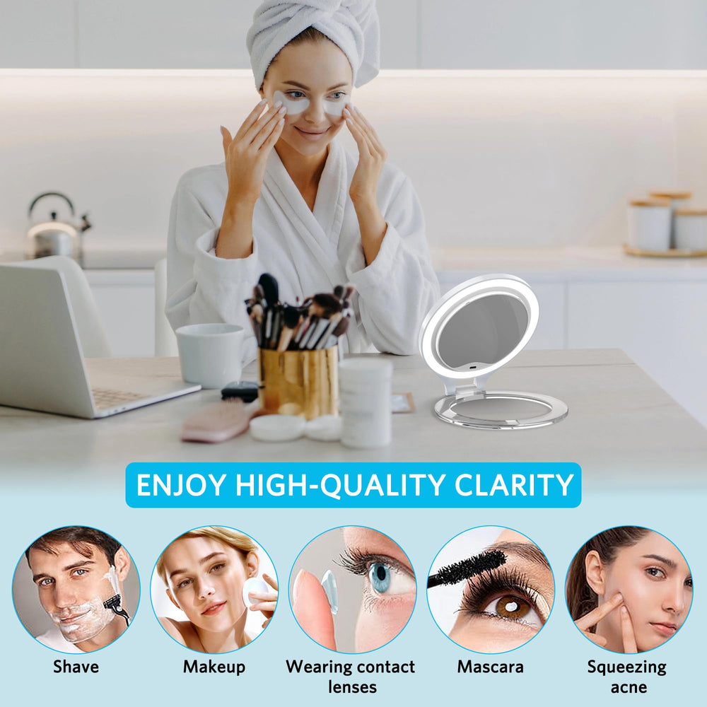 WEILY travel ready mirror fits bags and luggage easily.