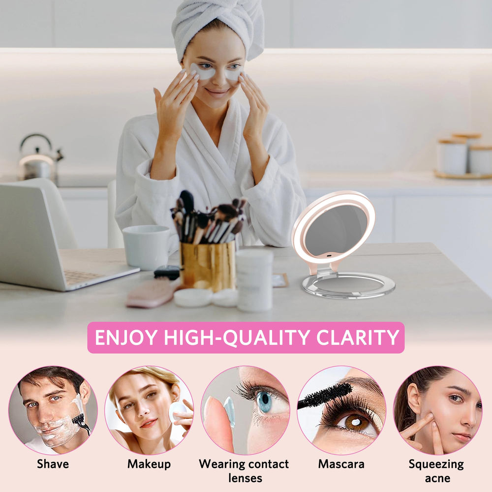 WEILY magnifying mirror portable-travel companion for home, bathroom, and on-the-go.