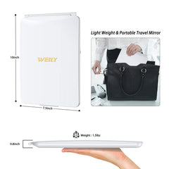 WEILY makeup mirror showing three color modes for day, office, or night touch-ups.