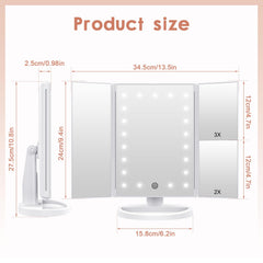 WEILY touch control adjusts brightness for comfortable makeup sessions.