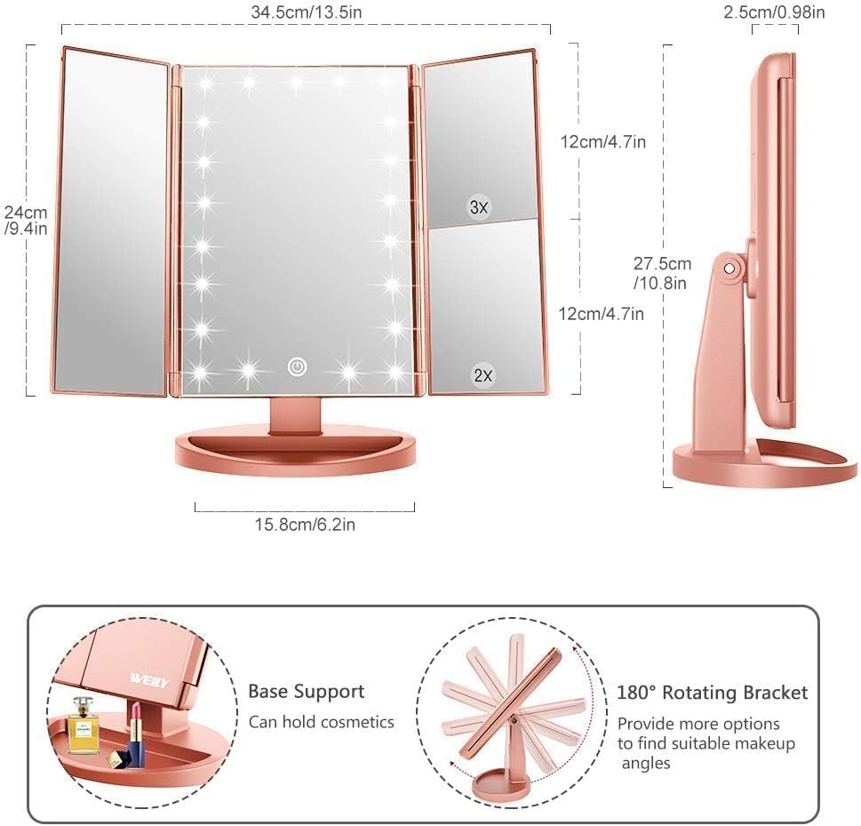 WEILY mirror features UV coating to resist scratches and fingerprints.