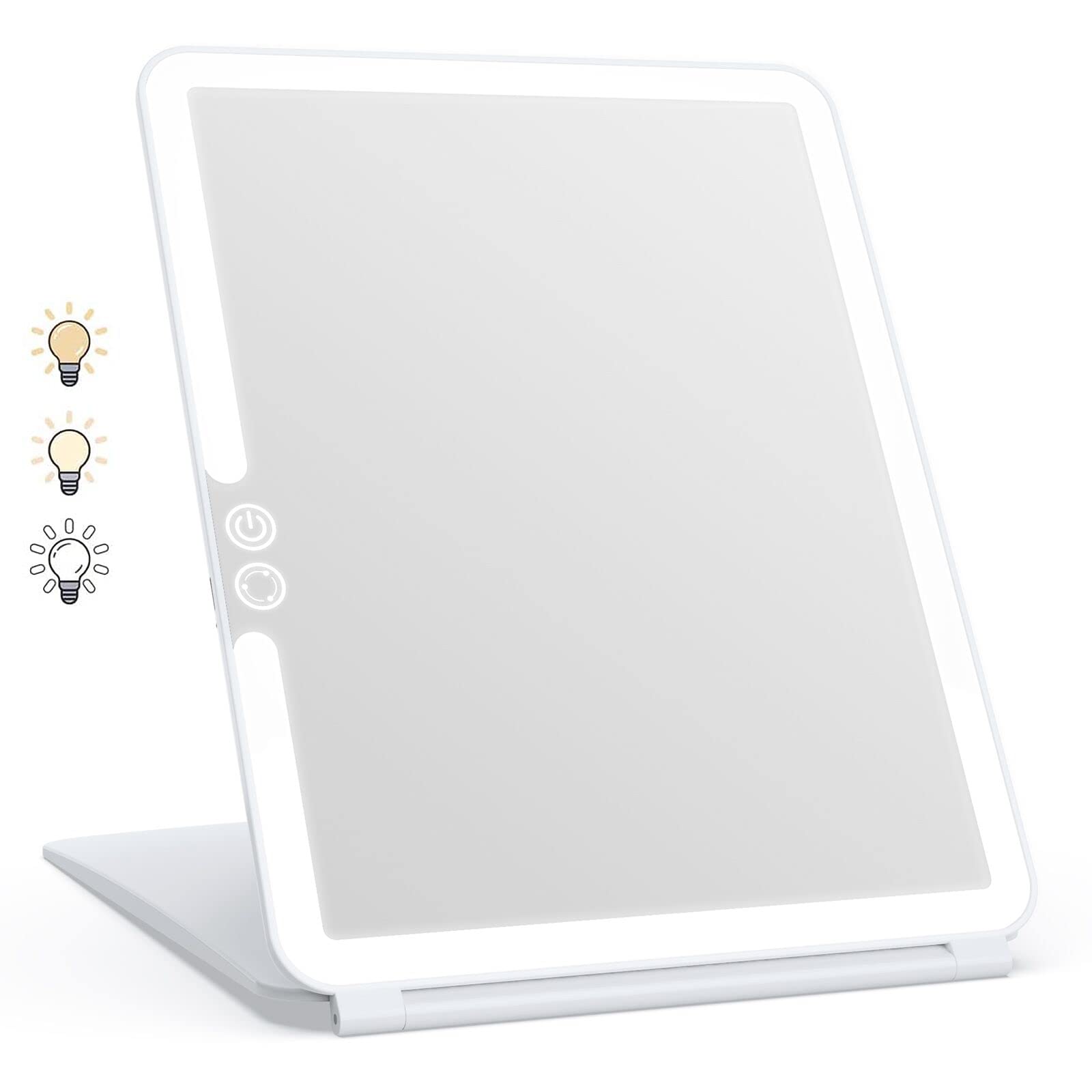 WEILY portable travel mirror with 72 LED lights for precise makeup in any setting.