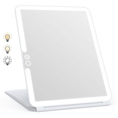 WEILY portable travel mirror with 72 LED lights for precise makeup in any setting.