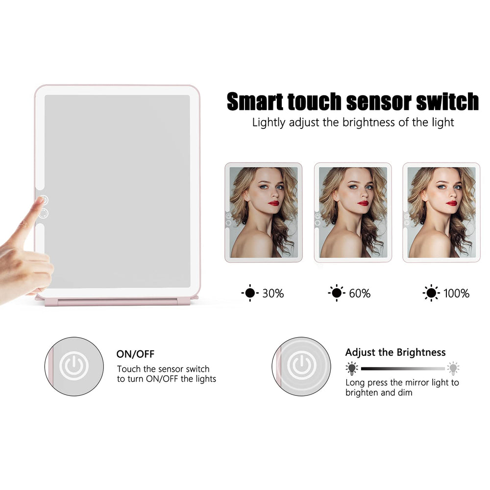 WEILY rechargeable makeup mirror 2000mAh provides long-lasting power for extended makeup sessions.