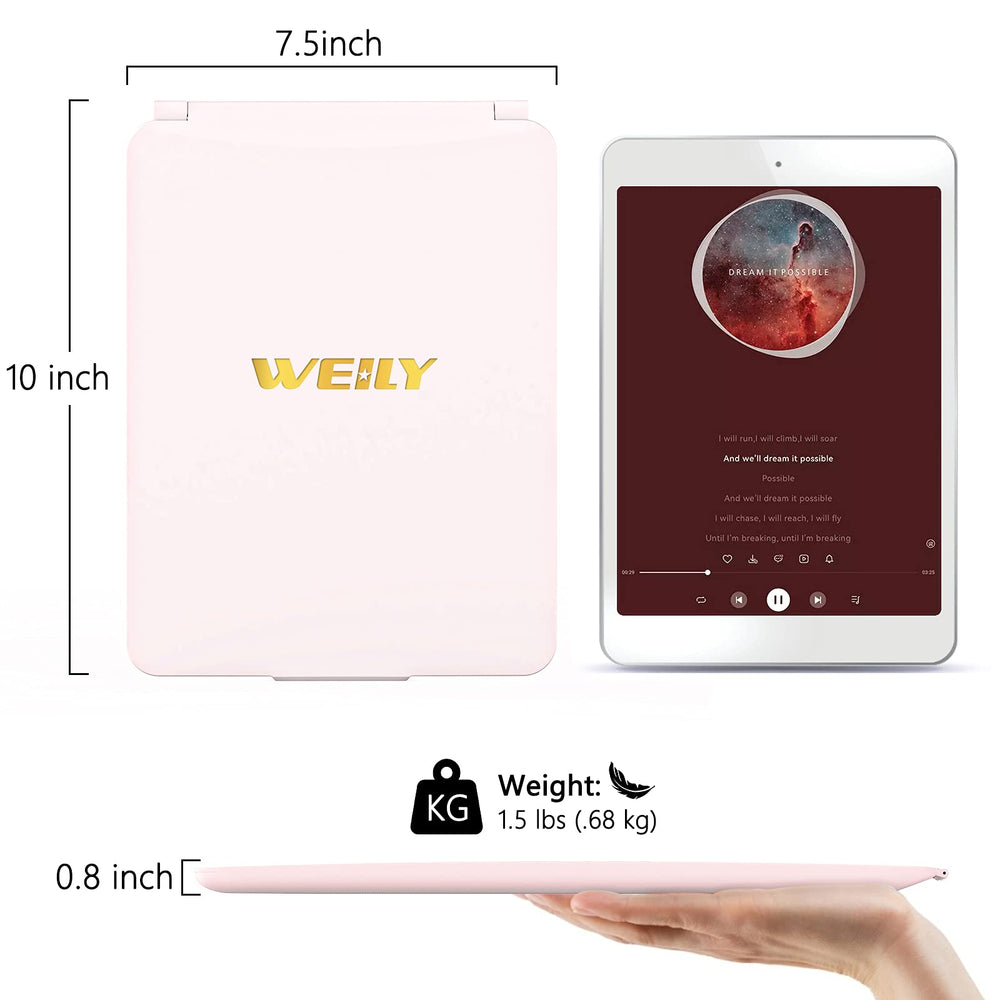 WEILY touch-screen lighted mirror offers easy brightness control for customized lighting.