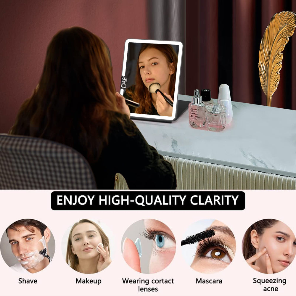 WEILY ultra-thin travel mirror fits neatly in bags for on-the-go beauty routines.