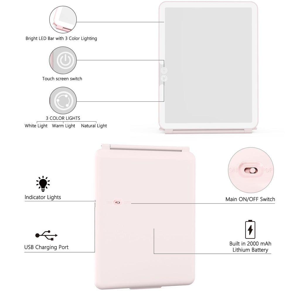 WEILY USB-A charging mirror supports reliable charging from laptops, power banks, or sockets.