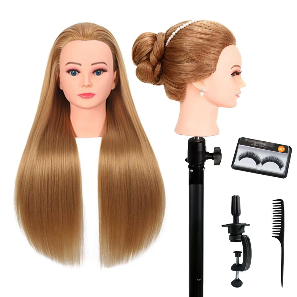 WeiRan mannequin head with 80percent human hair for braiding practice