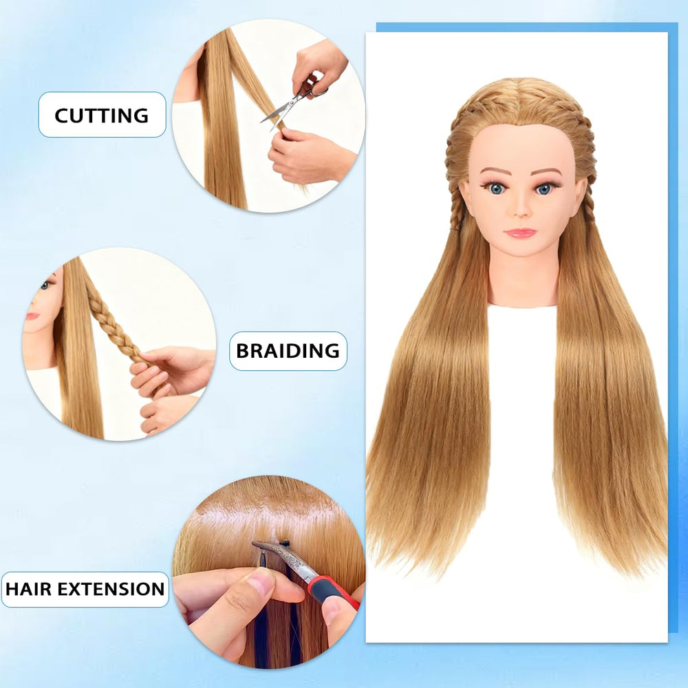 WeiRan mannequin head ready for braiding practice and cosmetology training