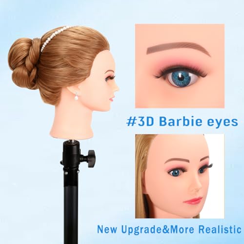 WeiRan mannequin head color 27 light brown for realistic styling